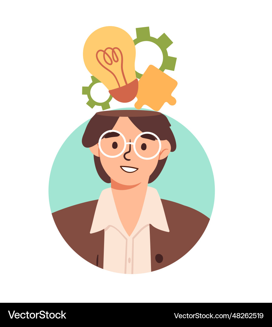 Man with idea concept Man with idea concept vector image