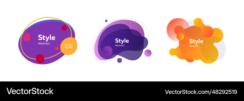 Modern abstract flux element collection Modern abstract flux element collection vector image