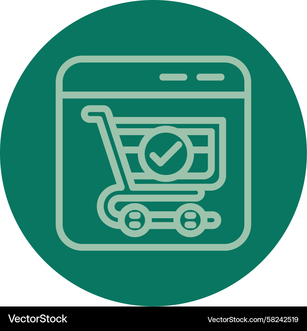 Multi Color Checkout Line Icon Vector Image
