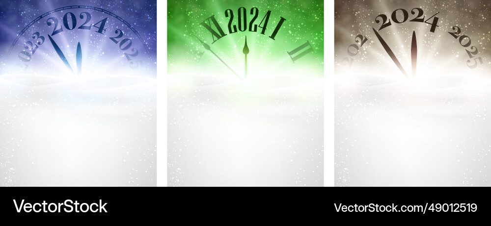 Neujahr 2024 Countdown-Uhr auf schön Neujahr 2024 Countdown-Uhr auf schön Vektorbild