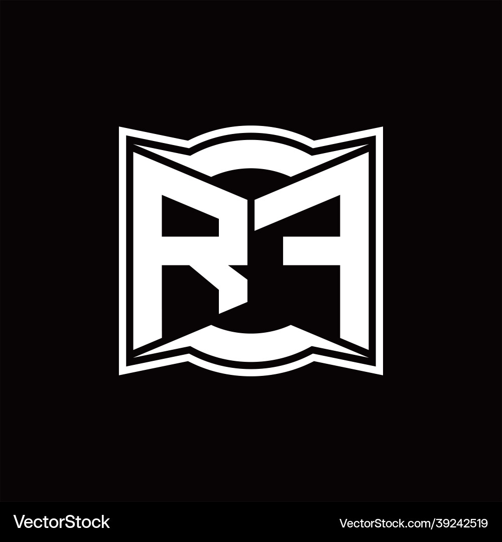 Rf logo monogram with abstract shape design Rf logo monogram with abstract shape design vector image