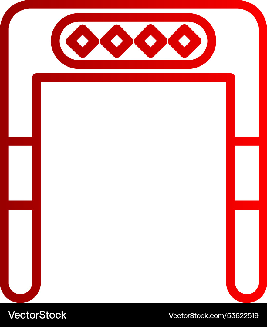 Security control line gradient icon Vector Image