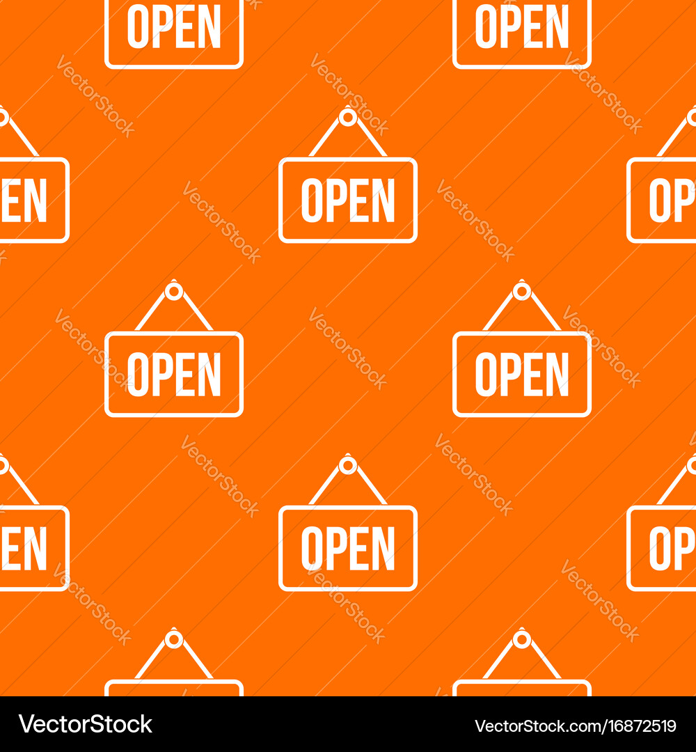 Sign open pattern seamless Vector Image