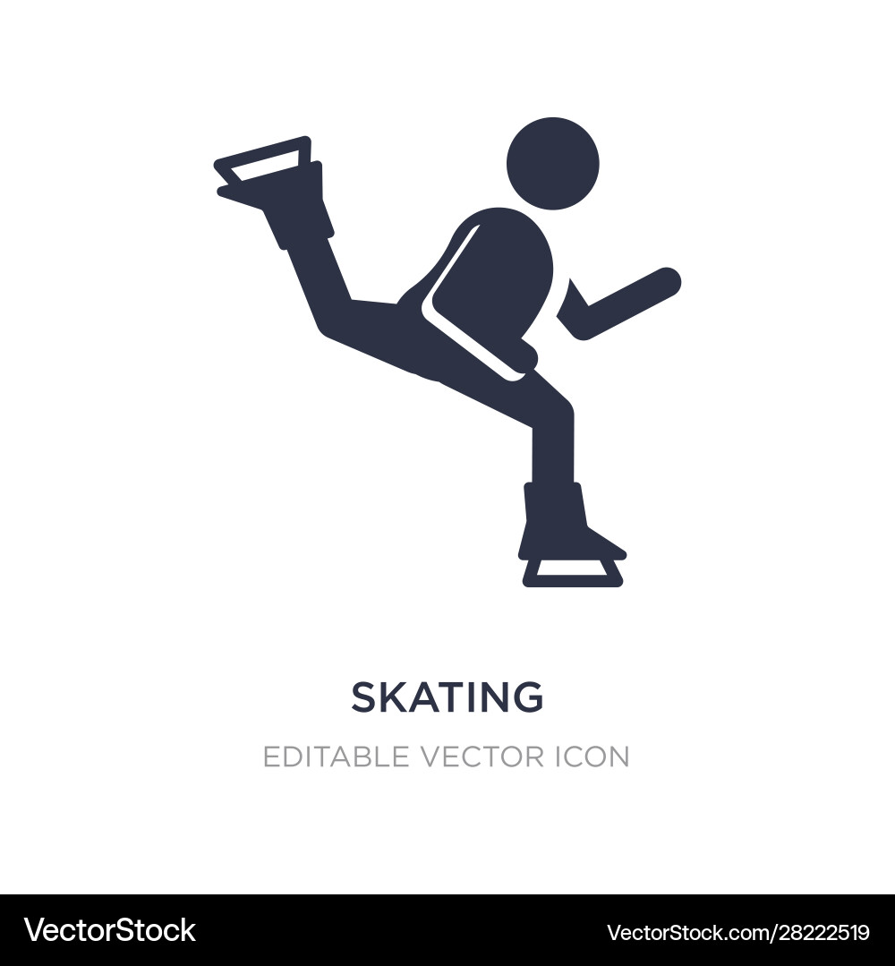 Skating icon on white background simple element vector image