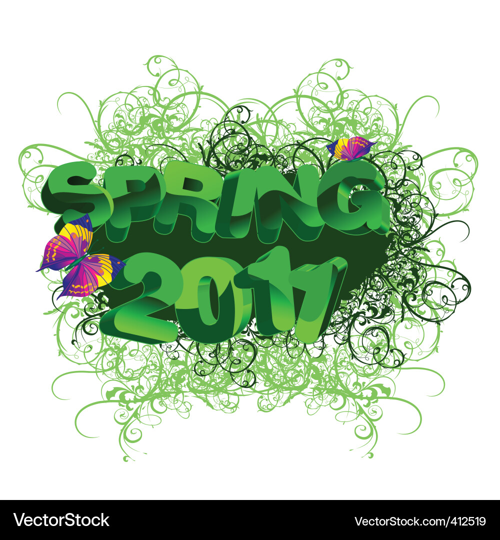 Spring background vector image