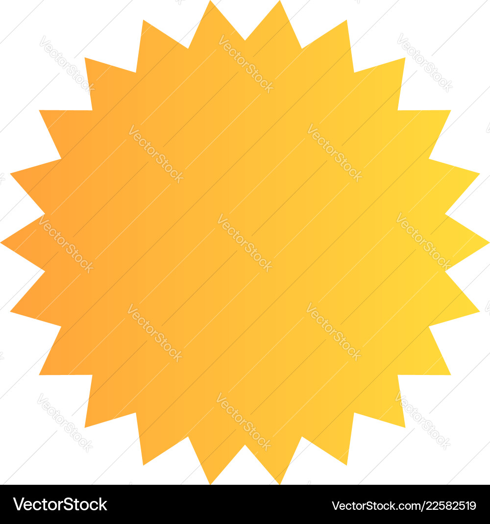 Starburst badge shape element empty Vector Image