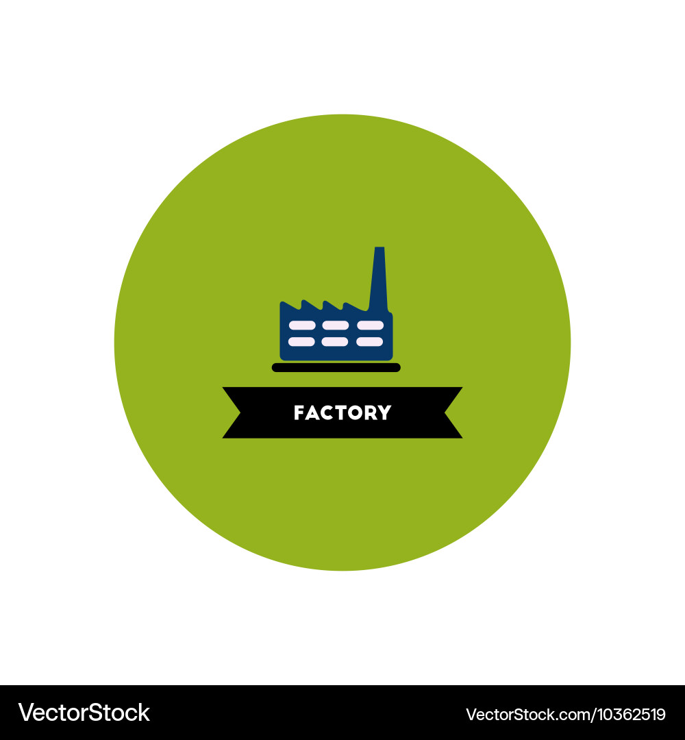 Stylish icon in color circle building factory Vector Image