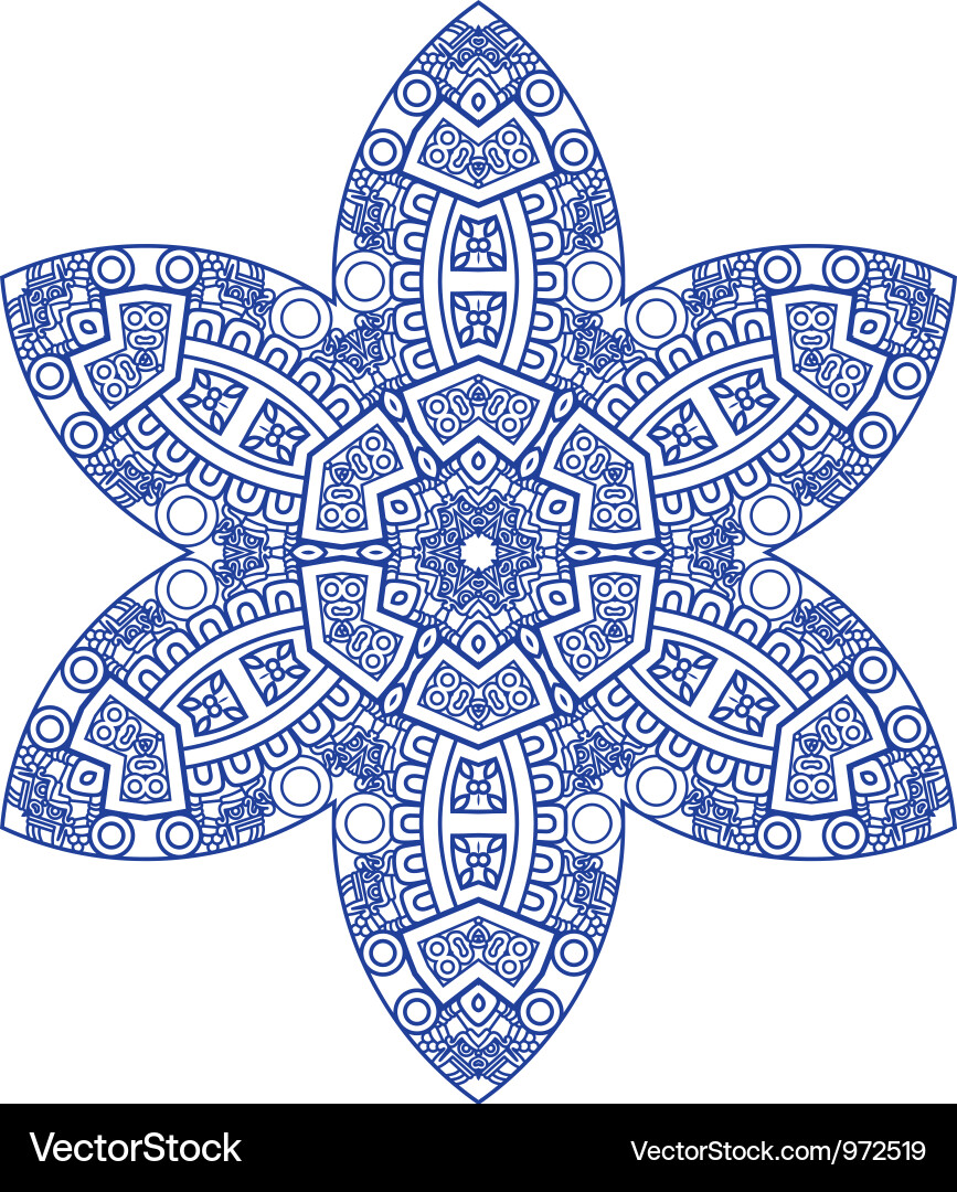 Winter Snowflake Pattern vector image