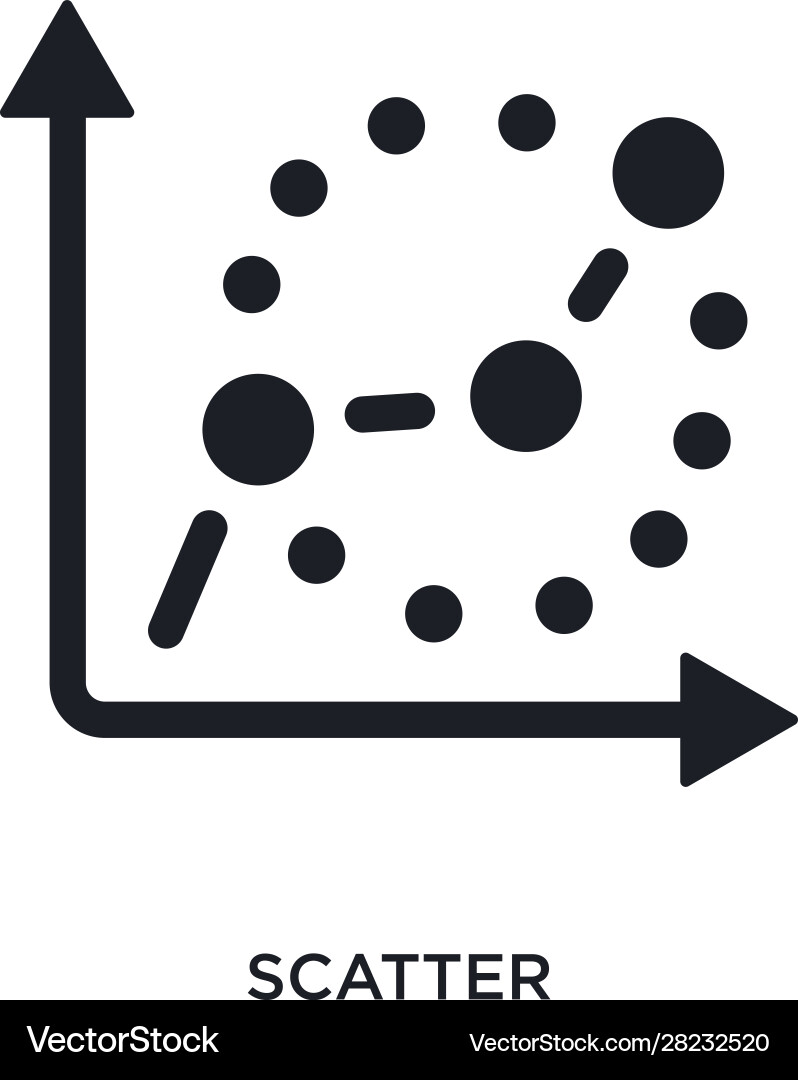 Black scatter isolated icon simple element from Vector Image
