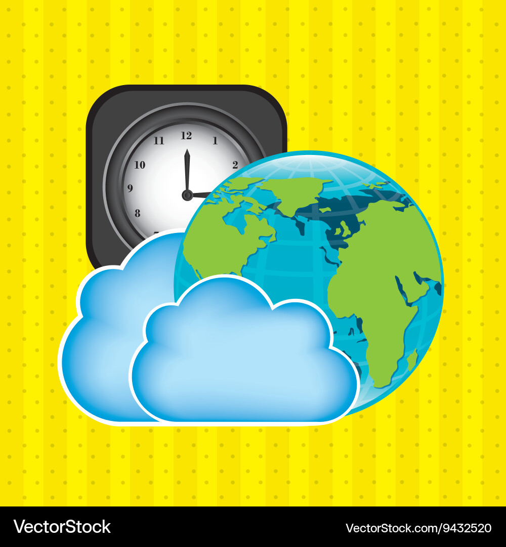 Cloud computing design vector image