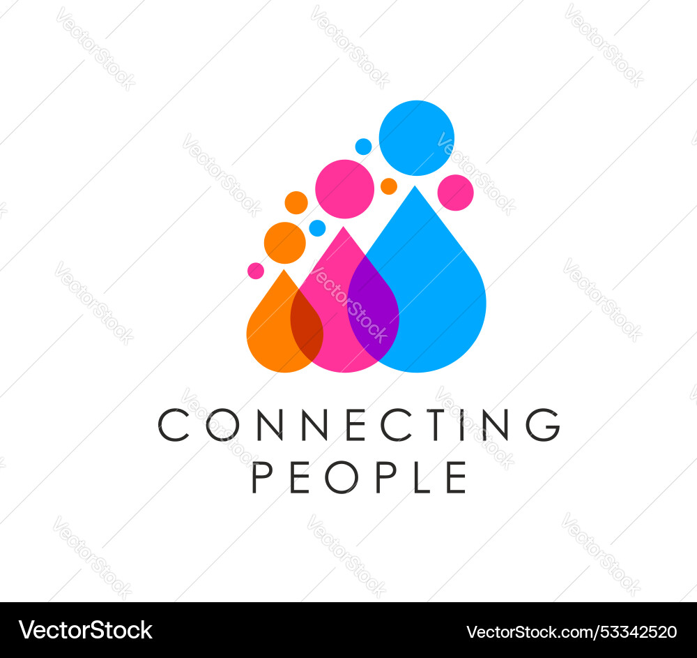 Connect People Icon - Teamwork & Unity Vector Image