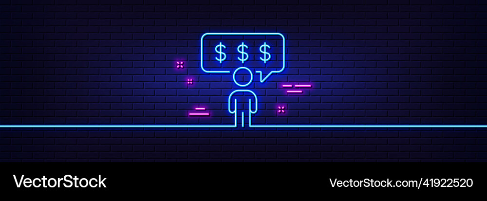 Employee benefits line icon business salary sign Employee benefits line icon business salary sign vector image