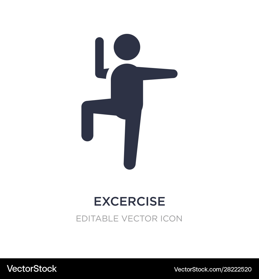 Exercise icon on white background simple element Vector Image