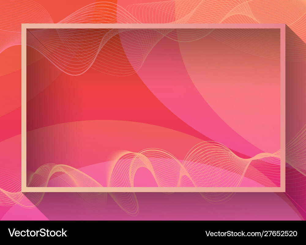 Frame template design with pink background Vector Image