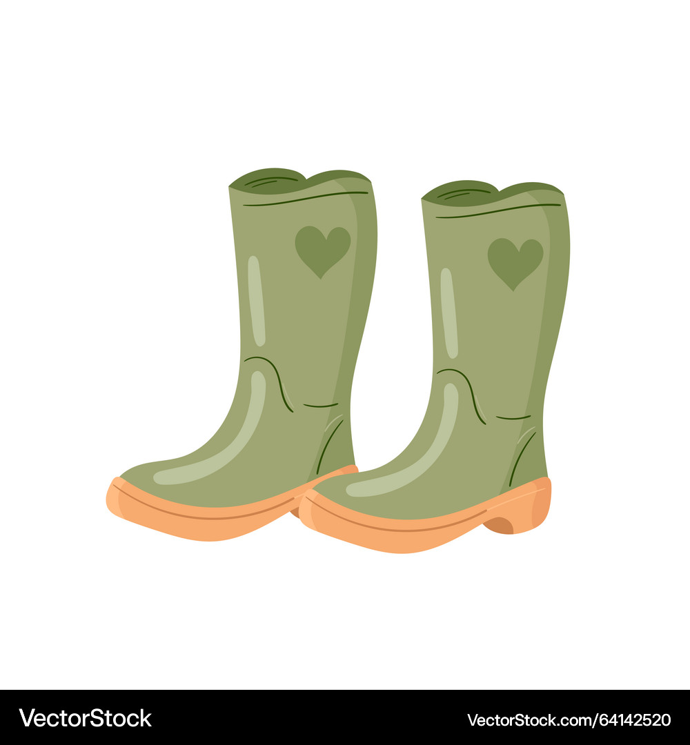 Green Gardening Boot Clipart – Royalty-Free Vector | VectorStock