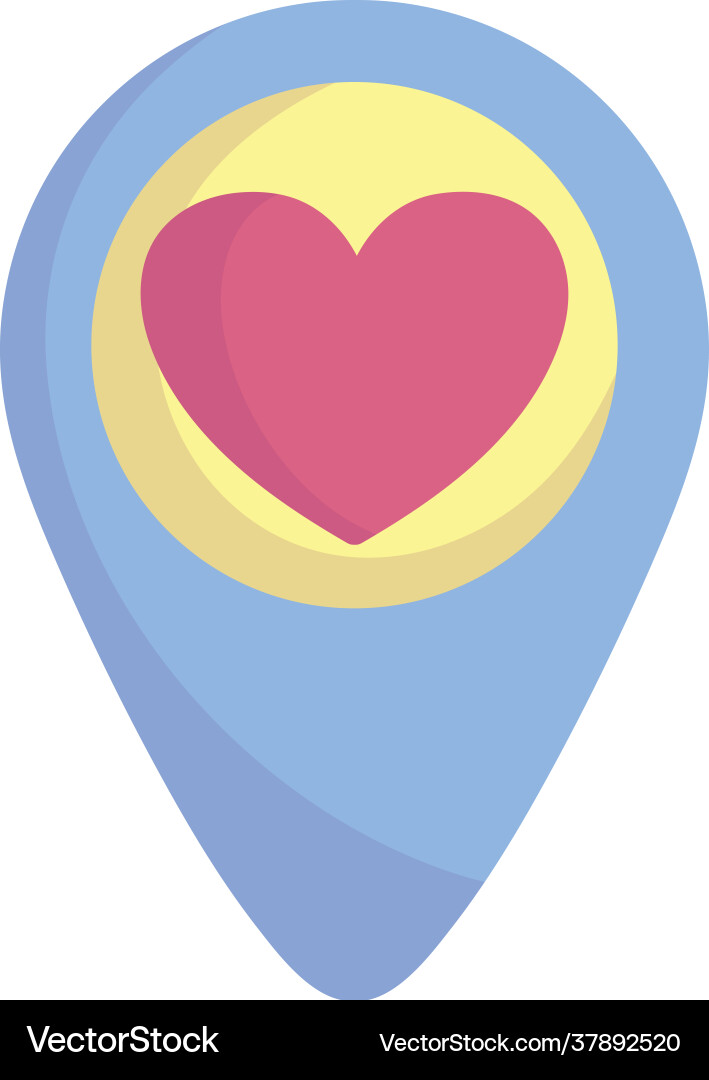 Heart pointer location vector image