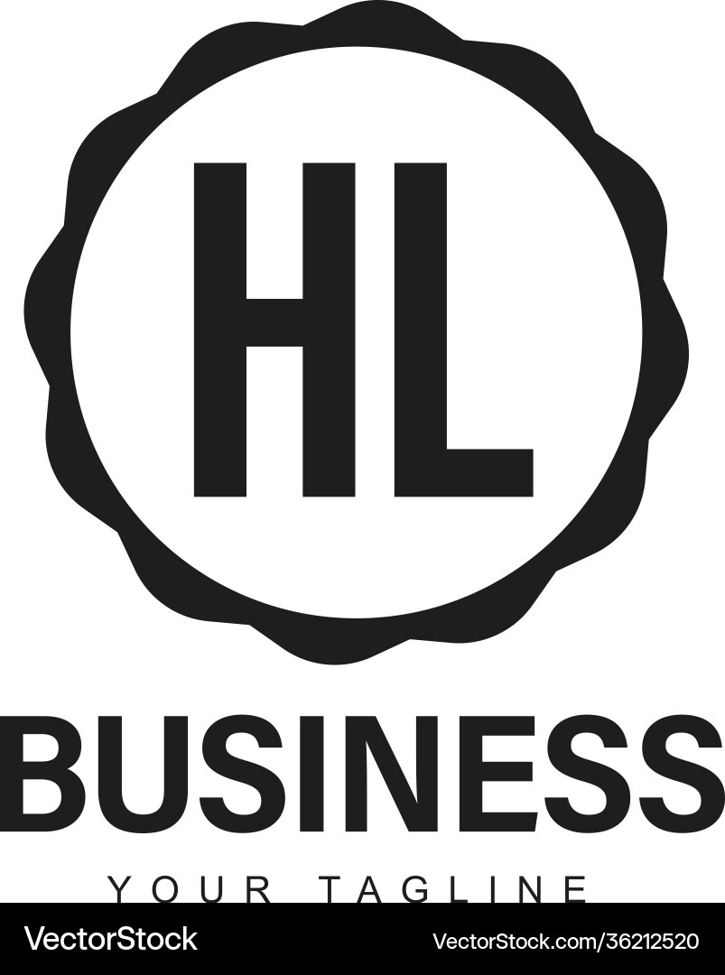Hl initial a logo design with abstract style Vector Image