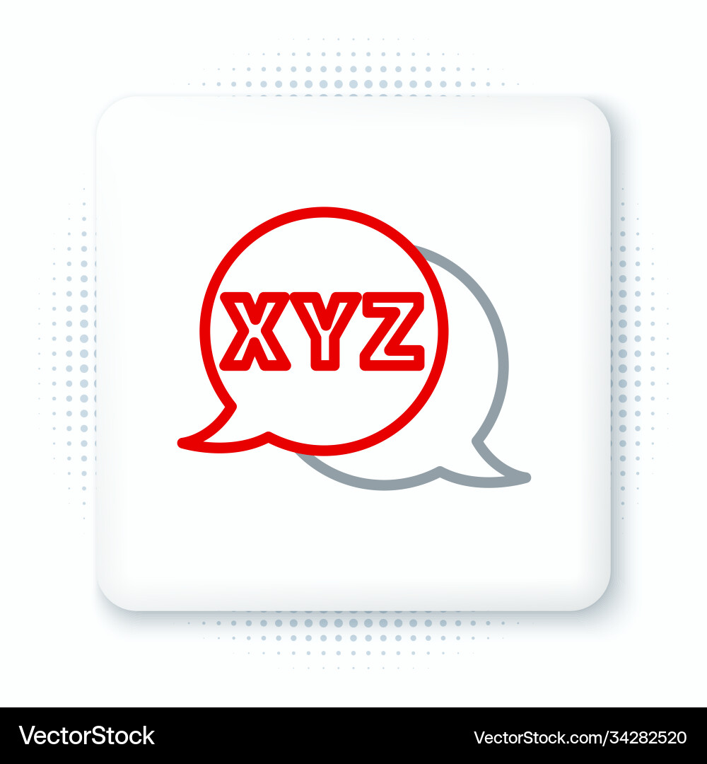 Line xyz coordinate system icon isolated on white Line xyz coordinate system icon isolated on white vector image