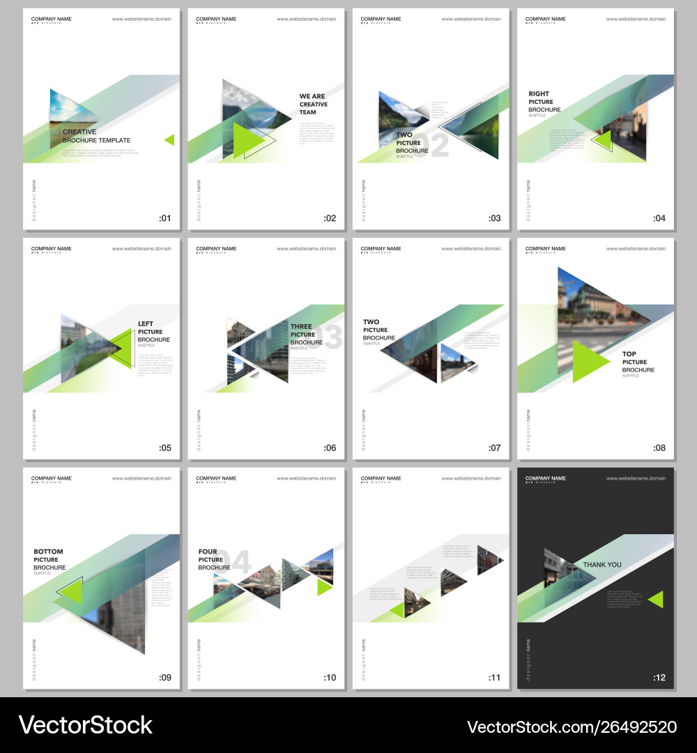 Minimal brochure templates with colorful gradient Minimal brochure templates with colorful gradient vector image