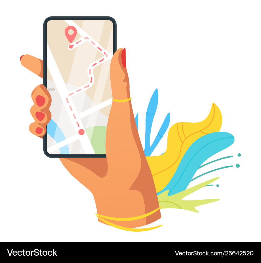 Navigation application flat Vector Image