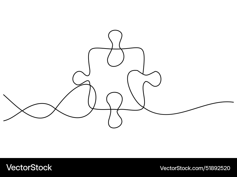 Puzzle piece representing connection and problem Vector Image