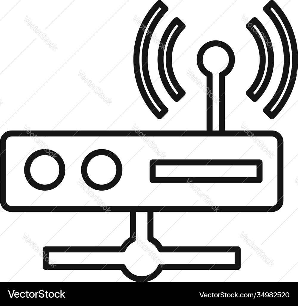 Server wireless router icon outline style Server wireless router icon outline style vector image