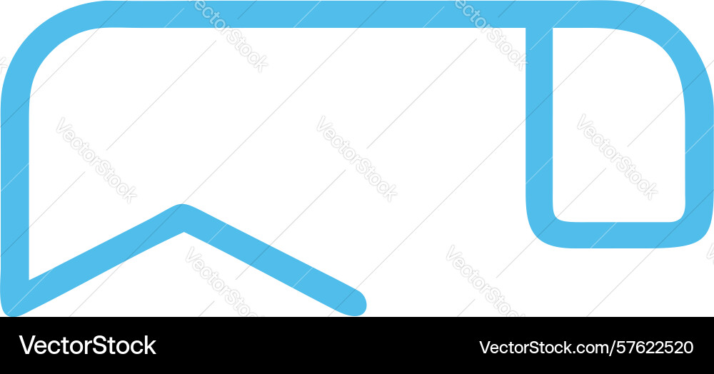 Simple tag icon with outline signifying label vector image