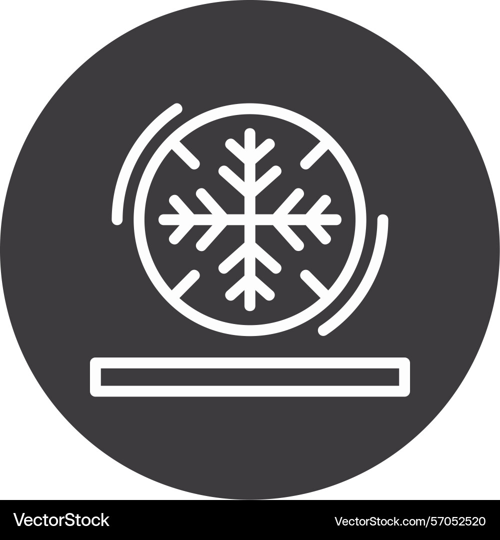 Snowflake line circle style icon design vector image