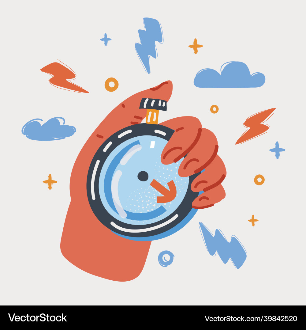 Stopwatch in hand - start Stopwatch in hand - start vector image