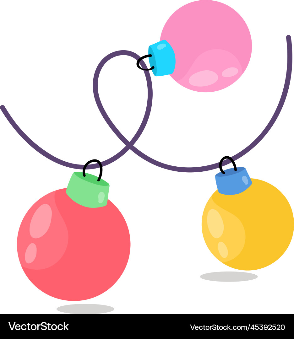 String lights Vector Image