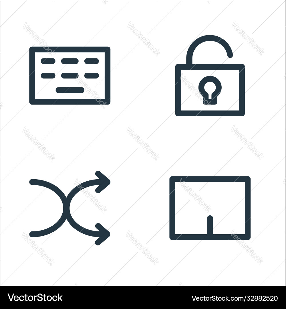 User interface line icons linear set quality User interface line icons linear set quality vector image