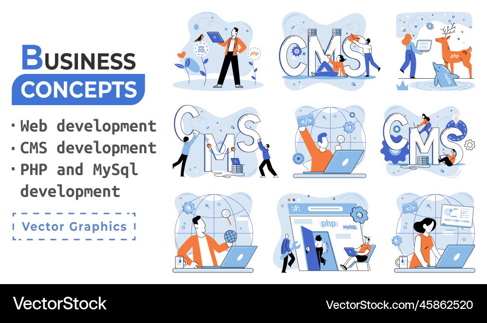 Website architecture concepts web development Website architecture concepts web development Vector Image