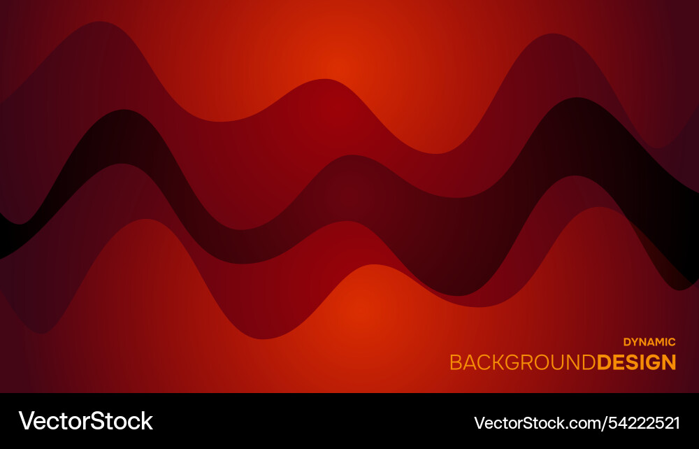 Abstract deep red dynamic waves background Abstract deep red dynamic waves background Vector Image