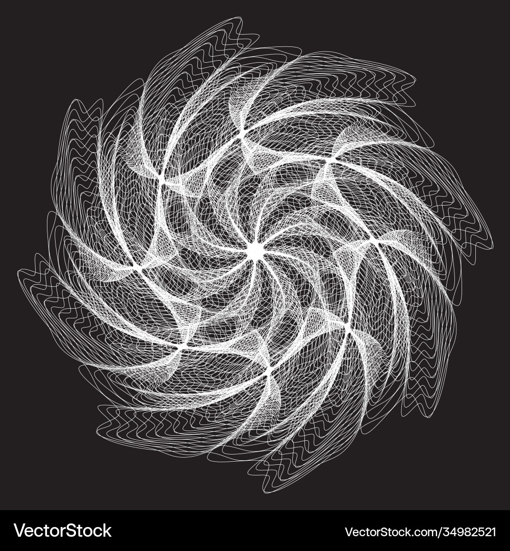 Abstract linear black and white spiral background – Royalty-Free Vector ...