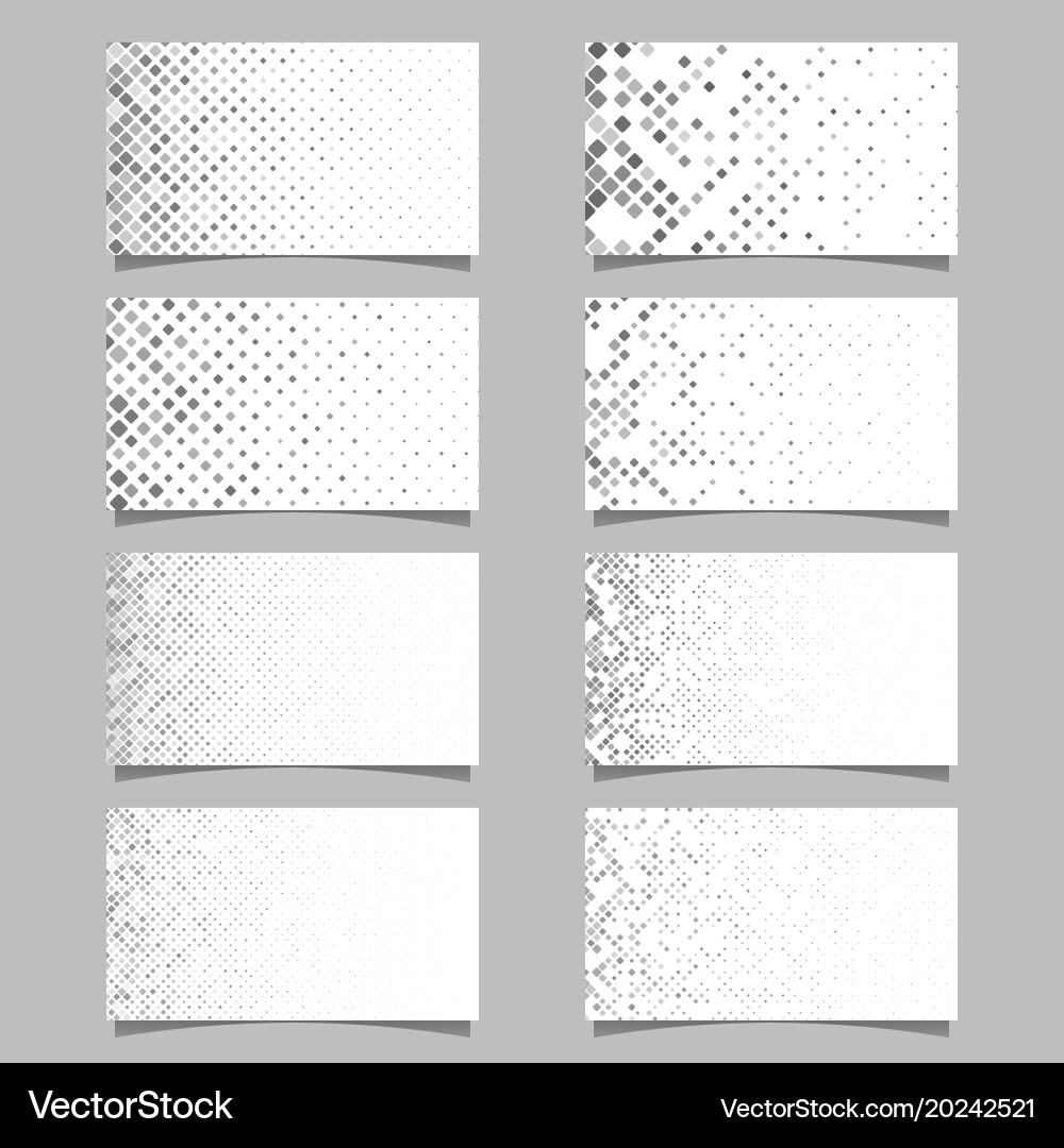 Abstract rounded square pattern business card vector image