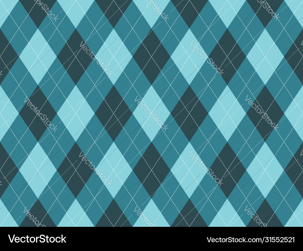 Argyle pattern seamless fabric texture background vector image