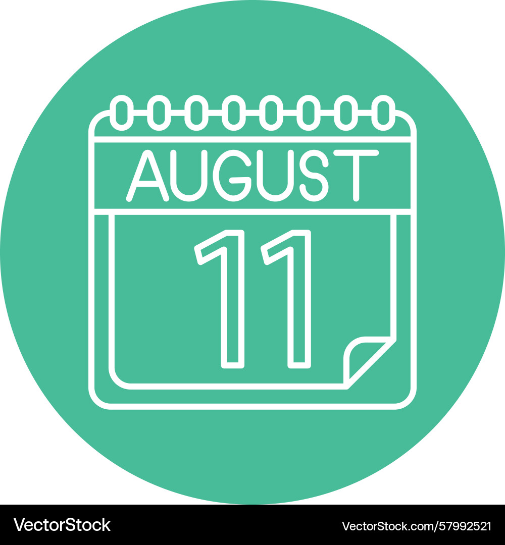 August line multi circle Vector Image