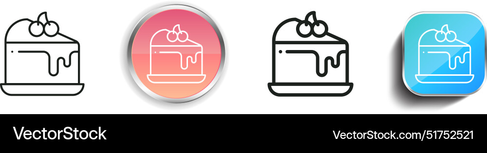Bakery icon thin linear regular and button style Vector Image