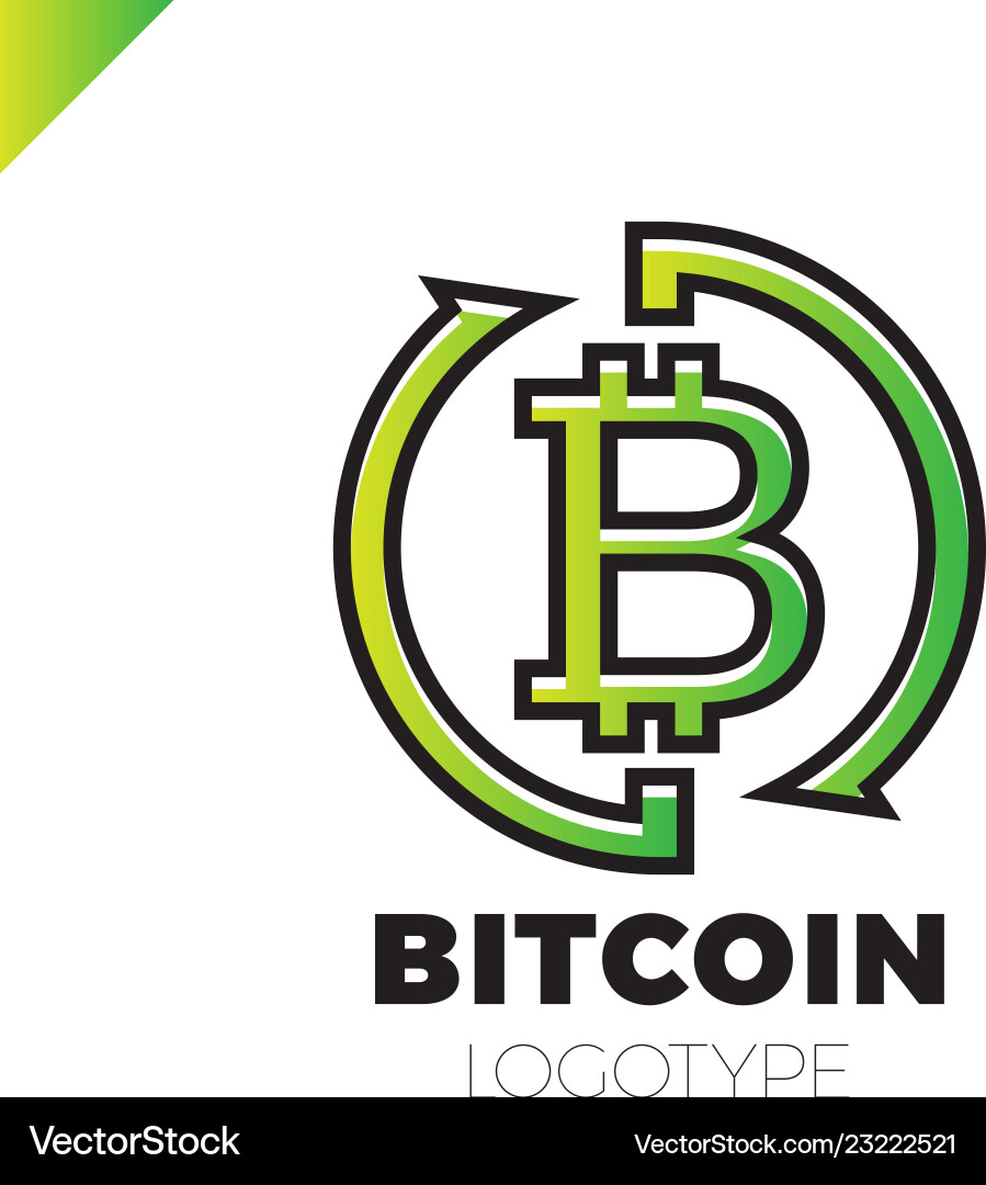 Bitcoin exchange logotype letter b in circle – Free Vector | VectorStock