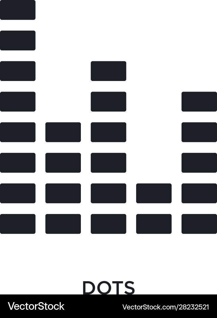 Black dots isolated icon simple element from vector image