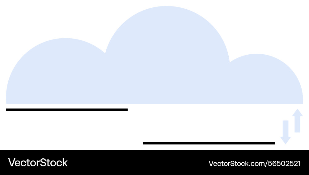 Cloud computing concept with data transmission Vector Image