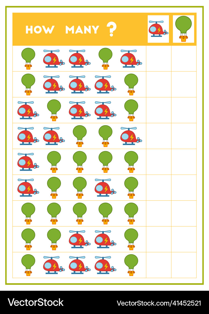 Counting game educational for children count Counting game educational for children count vector image