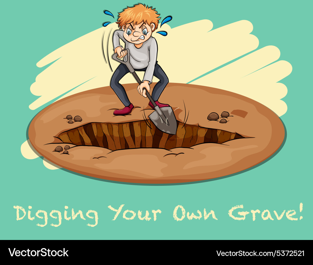 Digging Vector Image