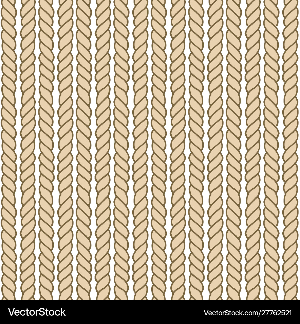 Endless nautical rope pattern hand drawn Vector Image