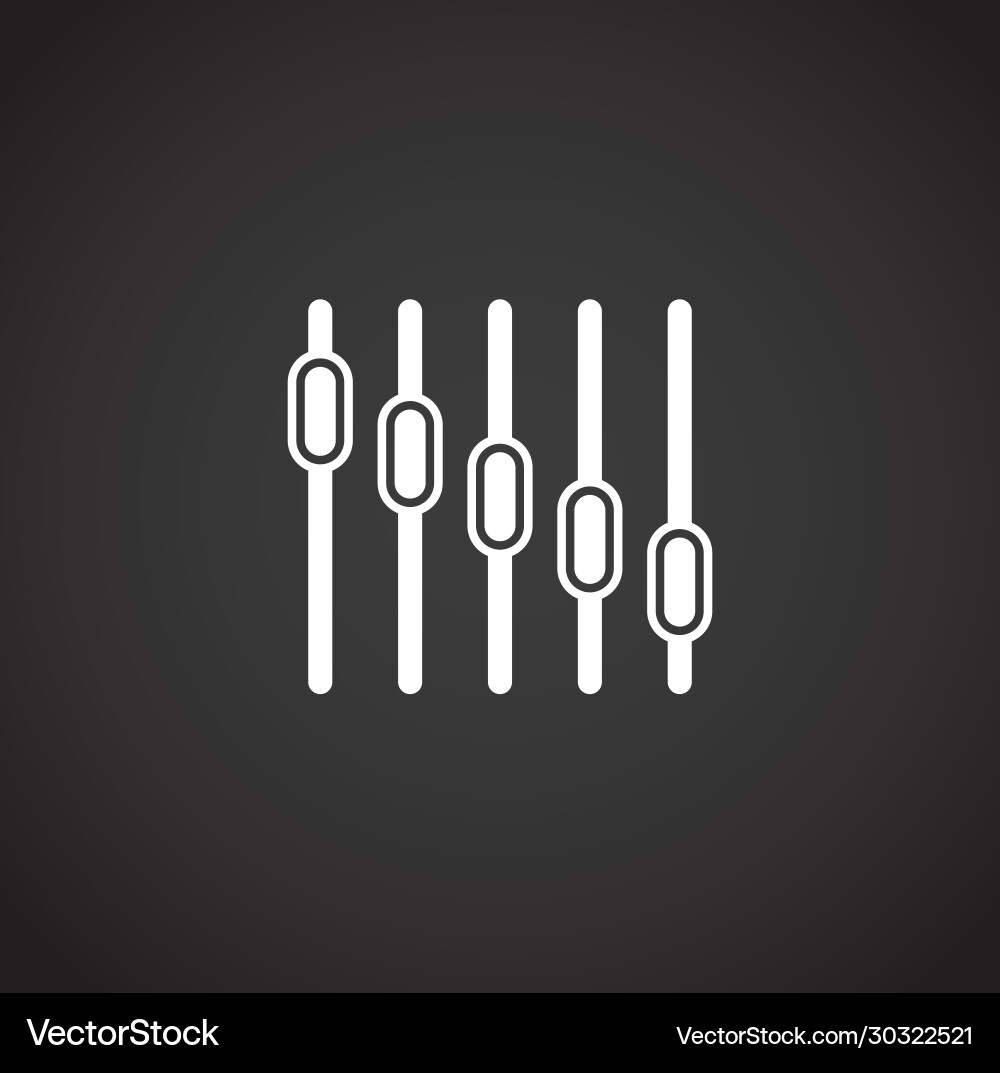 Equalizer related icons set on background Equalizer related icons set on background vector image