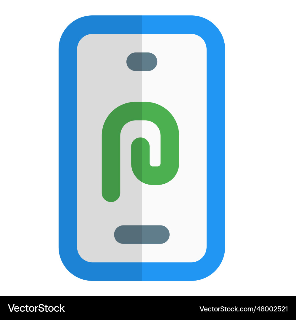 Fingerprint smart security sensor in cellphone Fingerprint smart security sensor in cellphone vector image