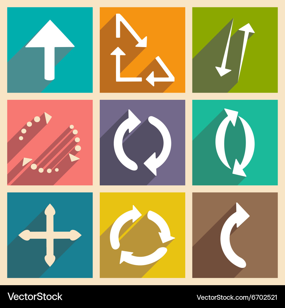 Flat with shadow concept and mobile application Vector Image