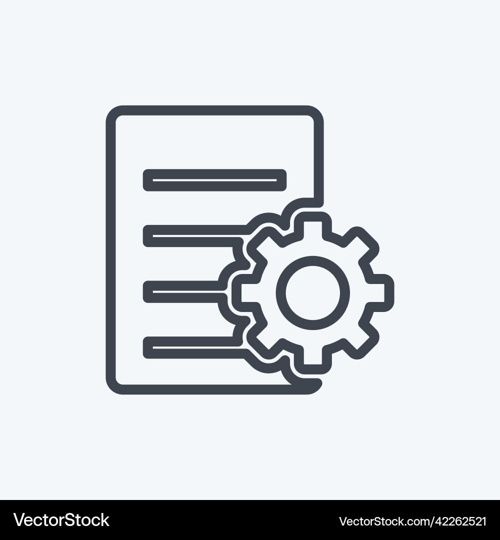 Icon document settings suitable for user Icon document settings suitable for user vector image