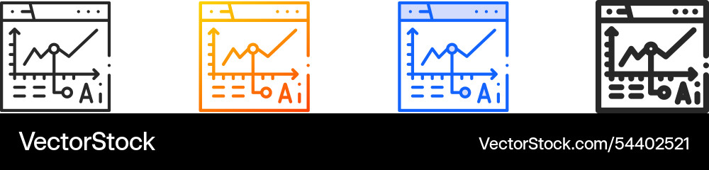 Paragraph iconthin linear gradient blue stroke vector image