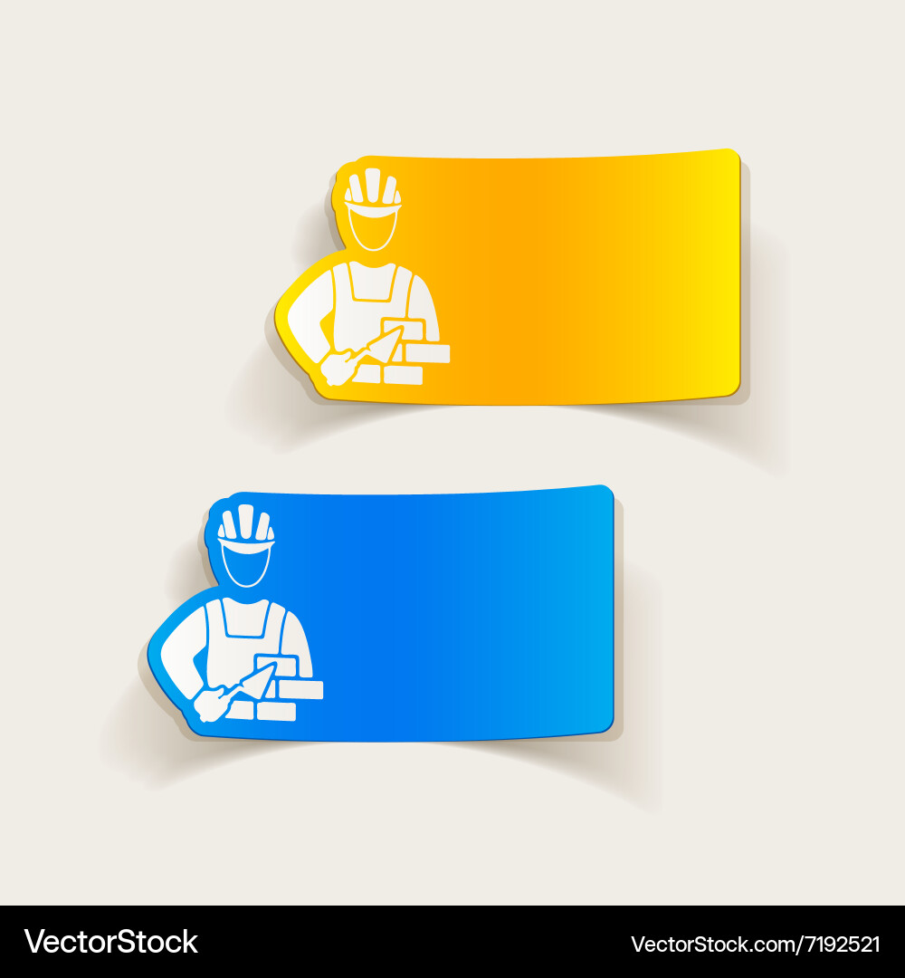 Realistic design element builder Vector Image